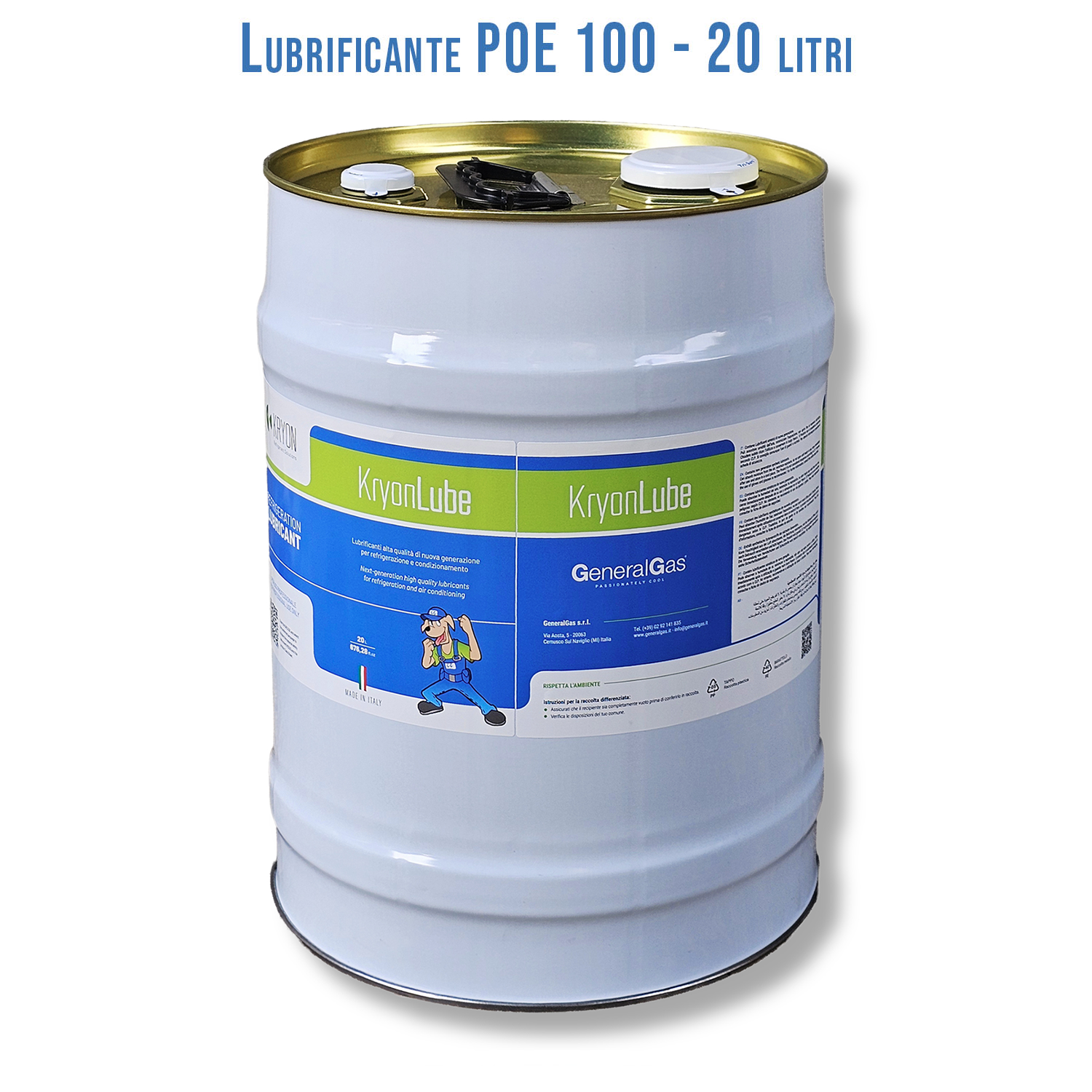 HVACR-Schmiermittel KryonLube POE 100 - Polyolester - Metallkanister 20 lt.