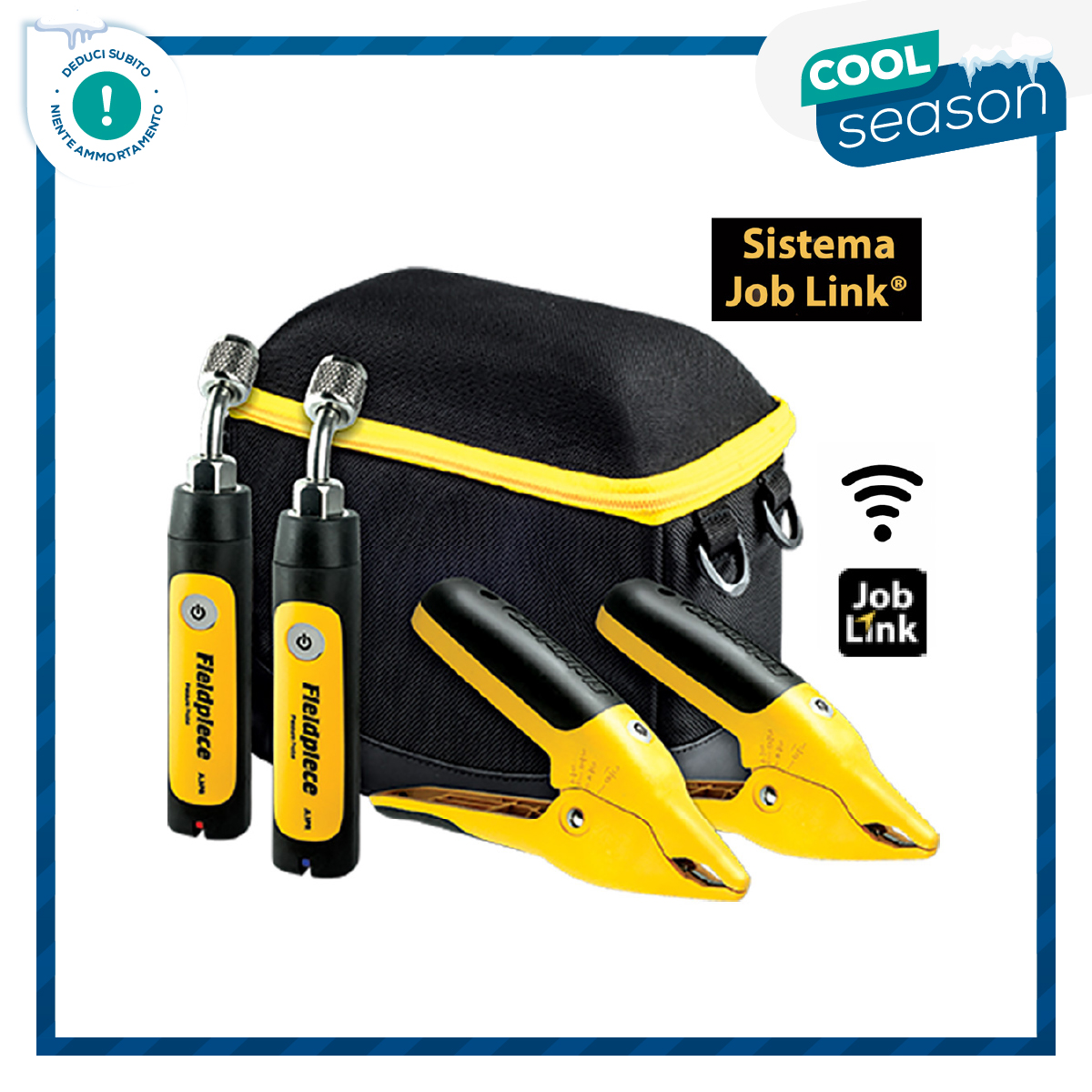 Fieldpiece USA - JL3KR4 - Druck- und Temperaturprüfgerät mit 4 Sonden (drahtloses Job Link System)