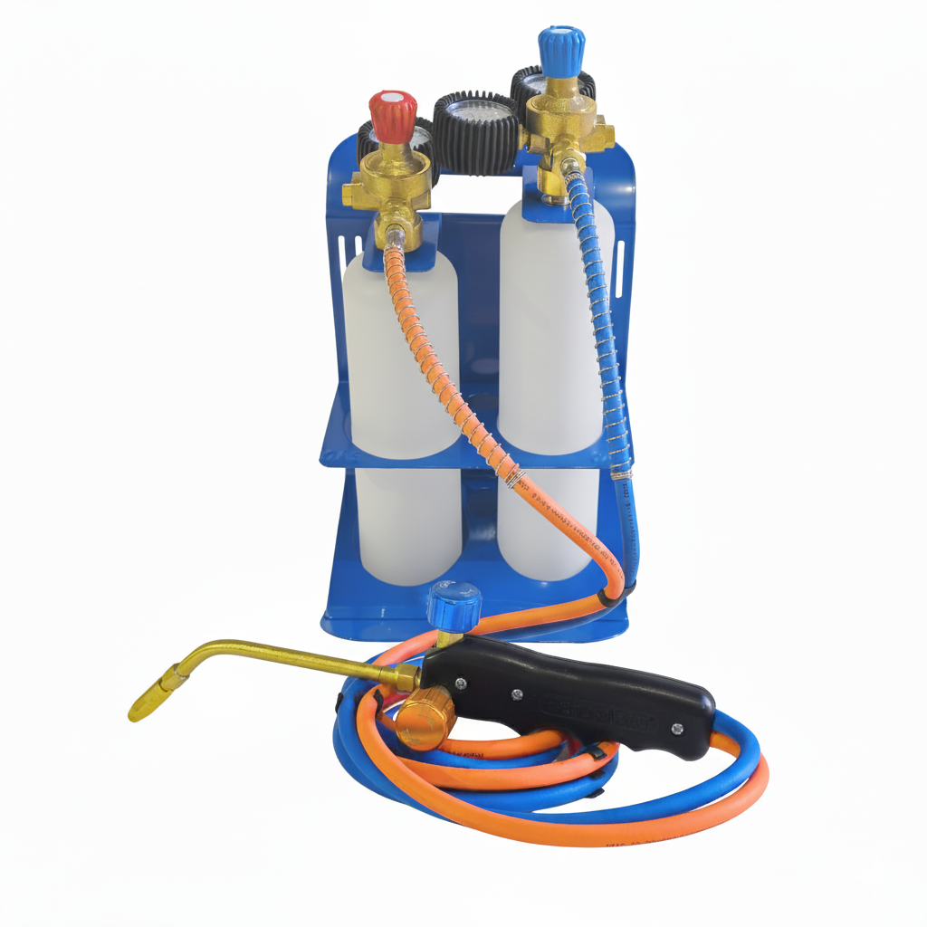 MAXIFLAME Professionelles Löt- und Hartlöt-Set mit Druckminderern und Manometern – Flaschen Nicht Enthalten