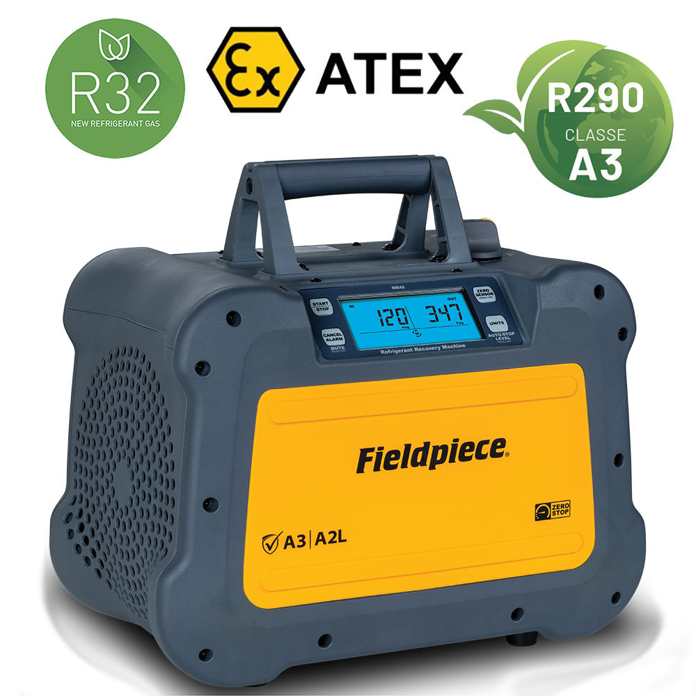 Fieldpiece USA – MR53INT Digital Recovery Machine ATEX-zertifiziert 1 PS – 0,75 kW – 430 kg/Stunde im Push-/Pull-Modus (R410A)