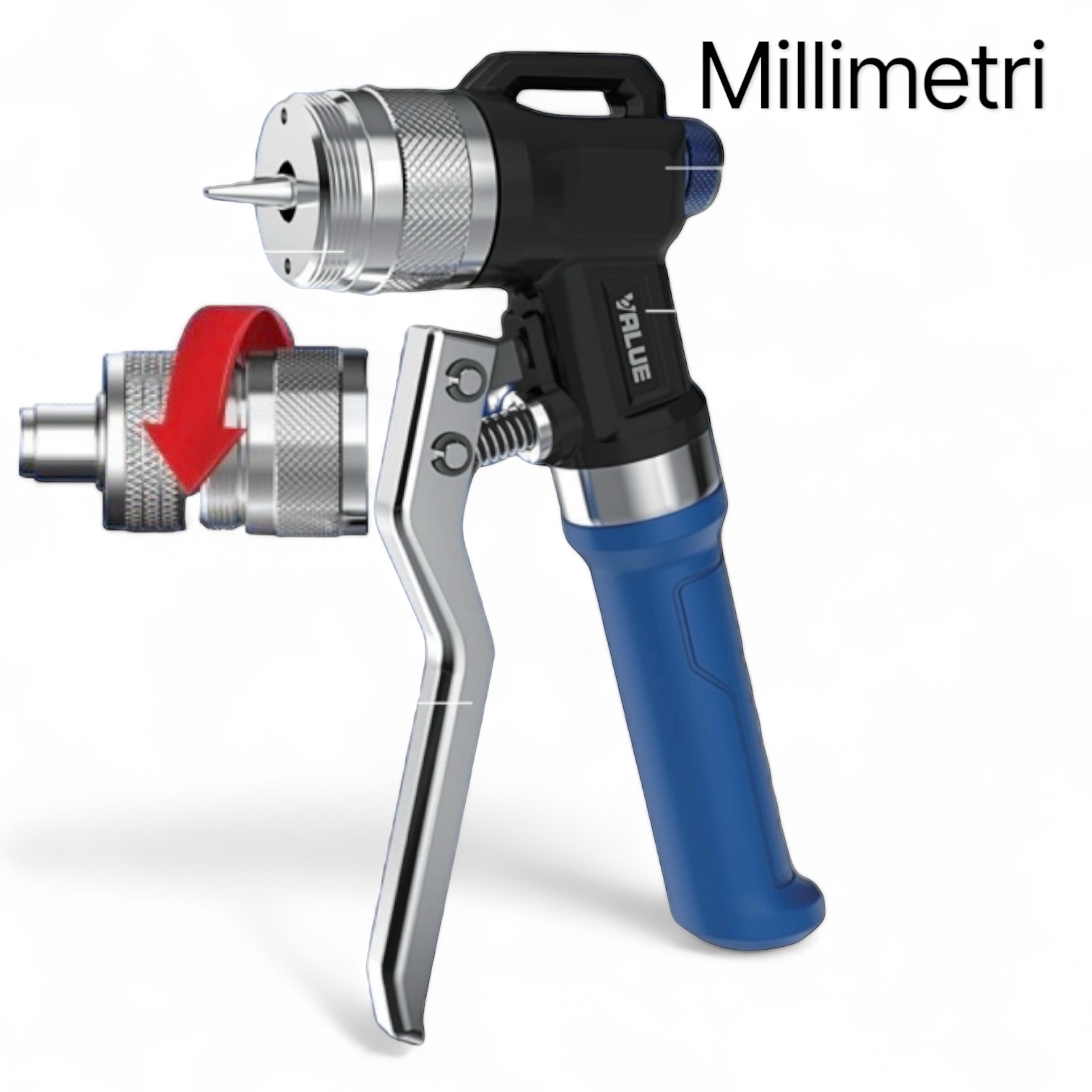 VALUE Hydraulischer Rohrexpander VHE-29EM für Kupferrohre Durchmesser 10, 12, 15, 16, 18, 22, 28 mm, im Kunststoffkoffer