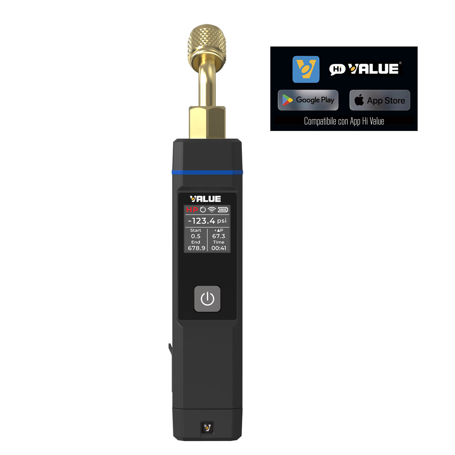 VALUE Bluetooth-Drucksonde mit Digitalanzeige VSP1