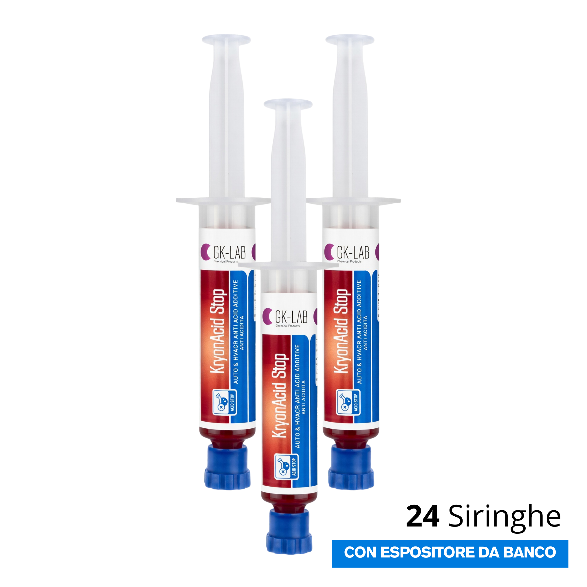GK-Lab KryonAcid Stop Hochleistungs-Säureneutralisator für HVACR-Systeme - 24 x 8 ml Spritzen