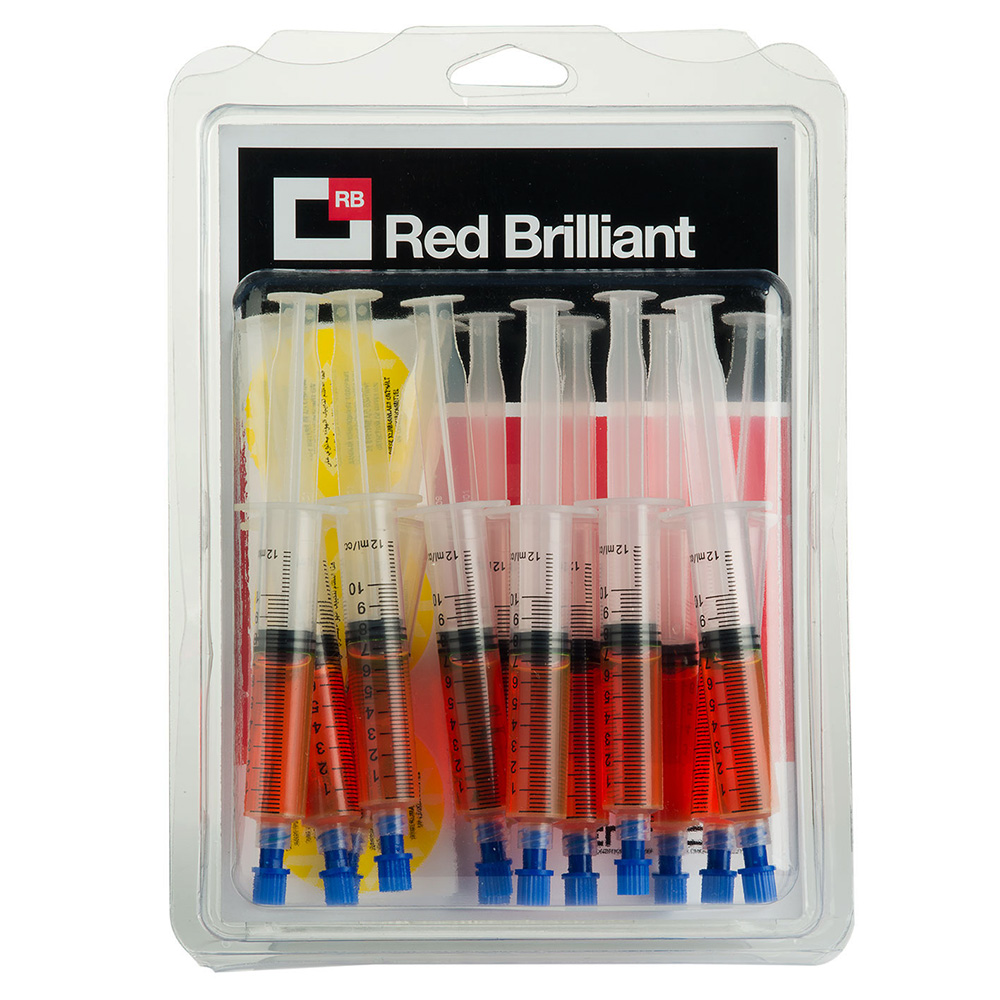 12 x POE-basierter UV-Fluoreszenz-Tracer - RED BRILLIANT - 12 x 7,5 ml-Kartuschen - Packungsinhalt 12 Stück.