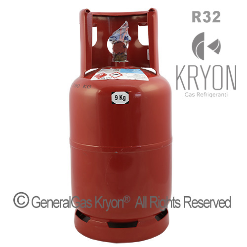 R32 Kryon® 32 in einer T-Ped Mehrwegflasche 13 Lt. - 9 Kg - Ventil 21.8 x 1/14 LH