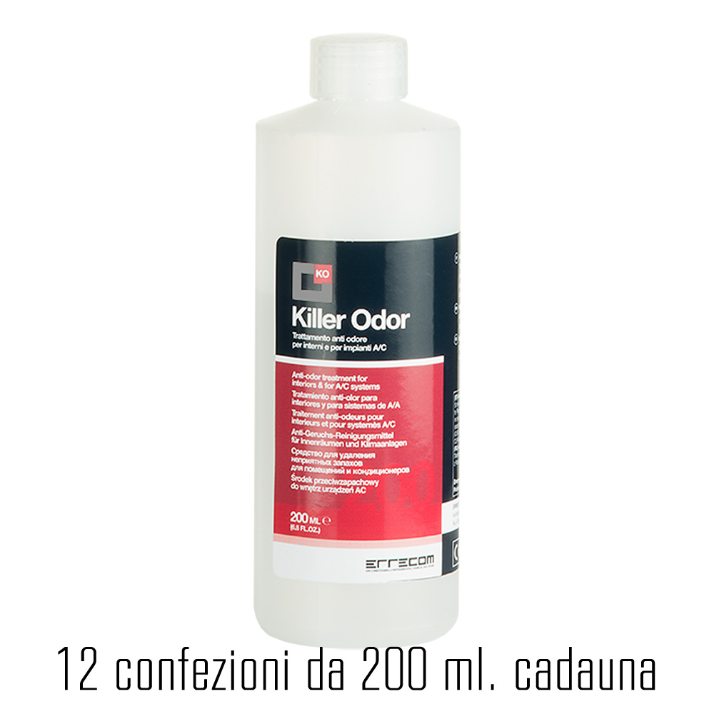 12 x AtomKryon - KILLER ODOR Geruchsbehandlung - Nachfüllset für AtomKryon Ultraschallvernebler und Purezone Gerät - 200 ml - 12 Stück.