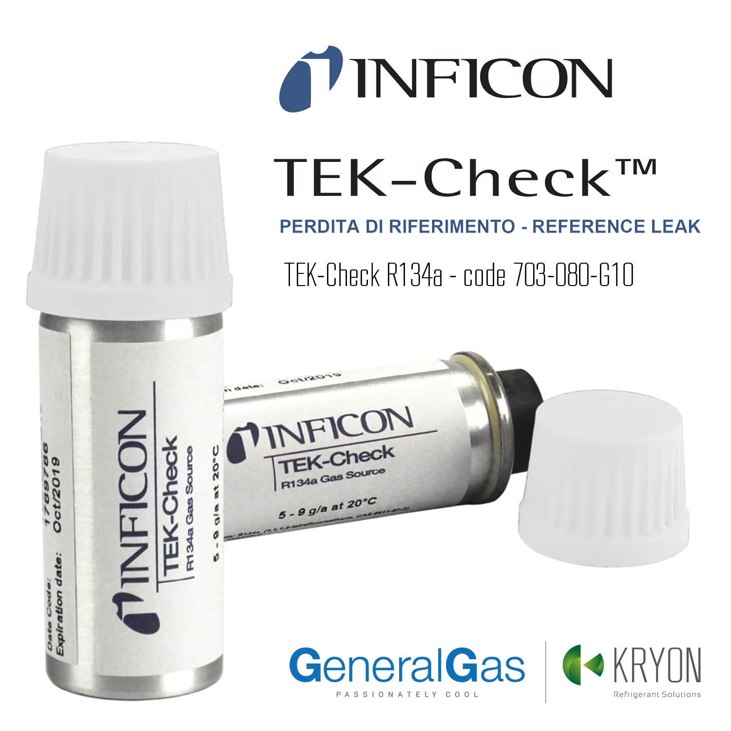 Inficon TEK-Check - Referenzleck für Kältemittel-Gaslecksucher/-kontrolle - Leckrate 5 Gramm/Jahr HFC 134a