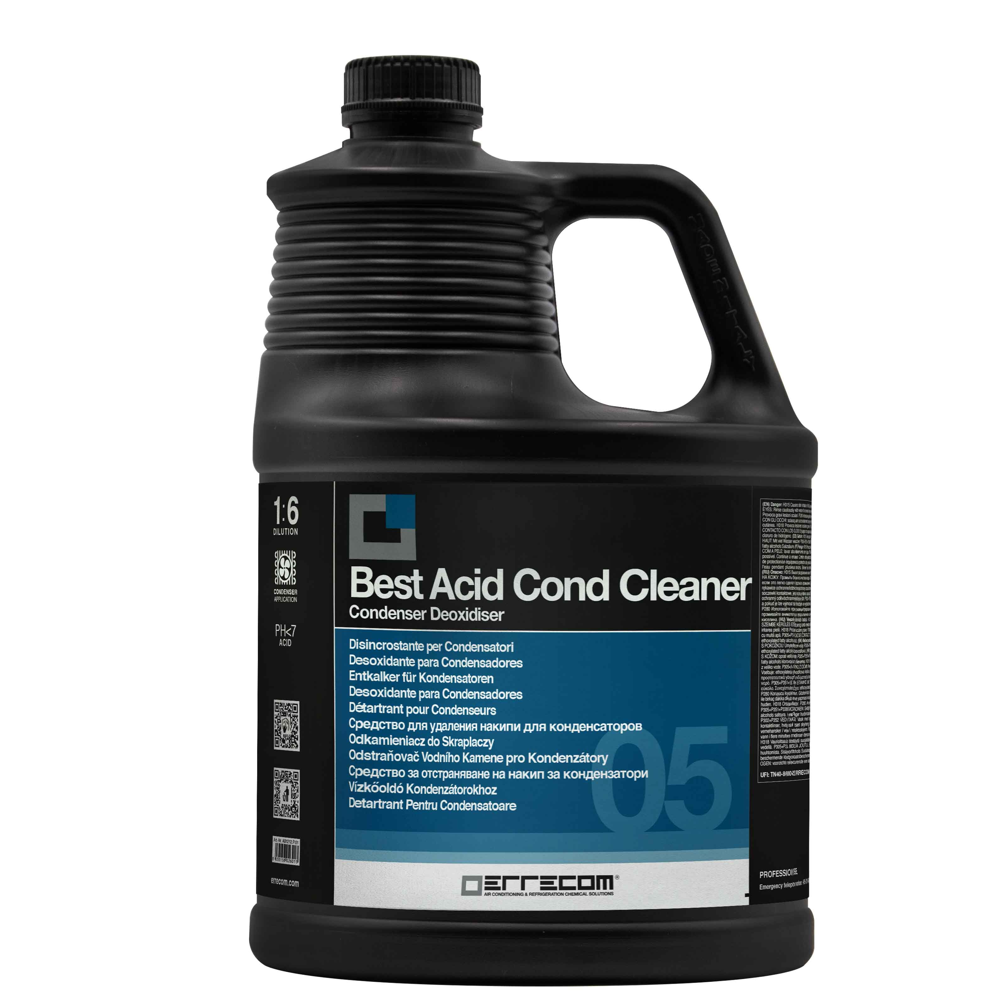 2 x Konzentrierter Flüssigsäureentkalker für Kondensatoren - BEST ACID COND CLEANER - 5 lt - Pack 2 Stk.