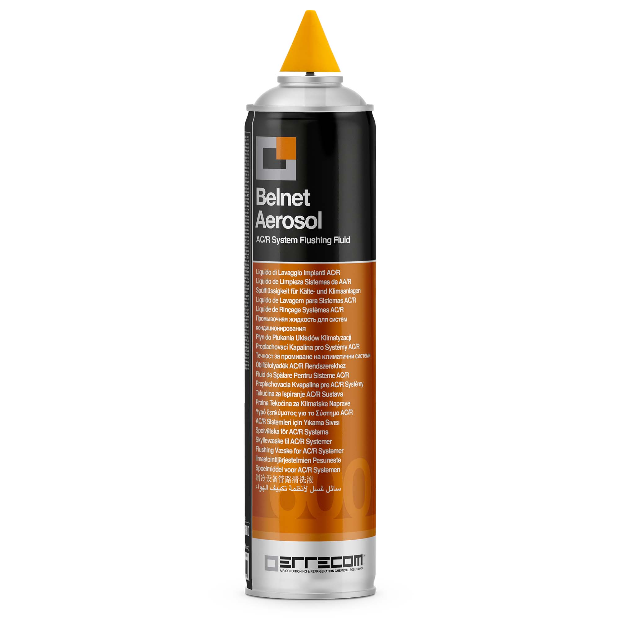 BELNET AEROSOL - 600 ml - Reinigungsflüssigkeit für Kältemittelleitungen mit Gummikonus - BELNET AEROSOL - 600 ml