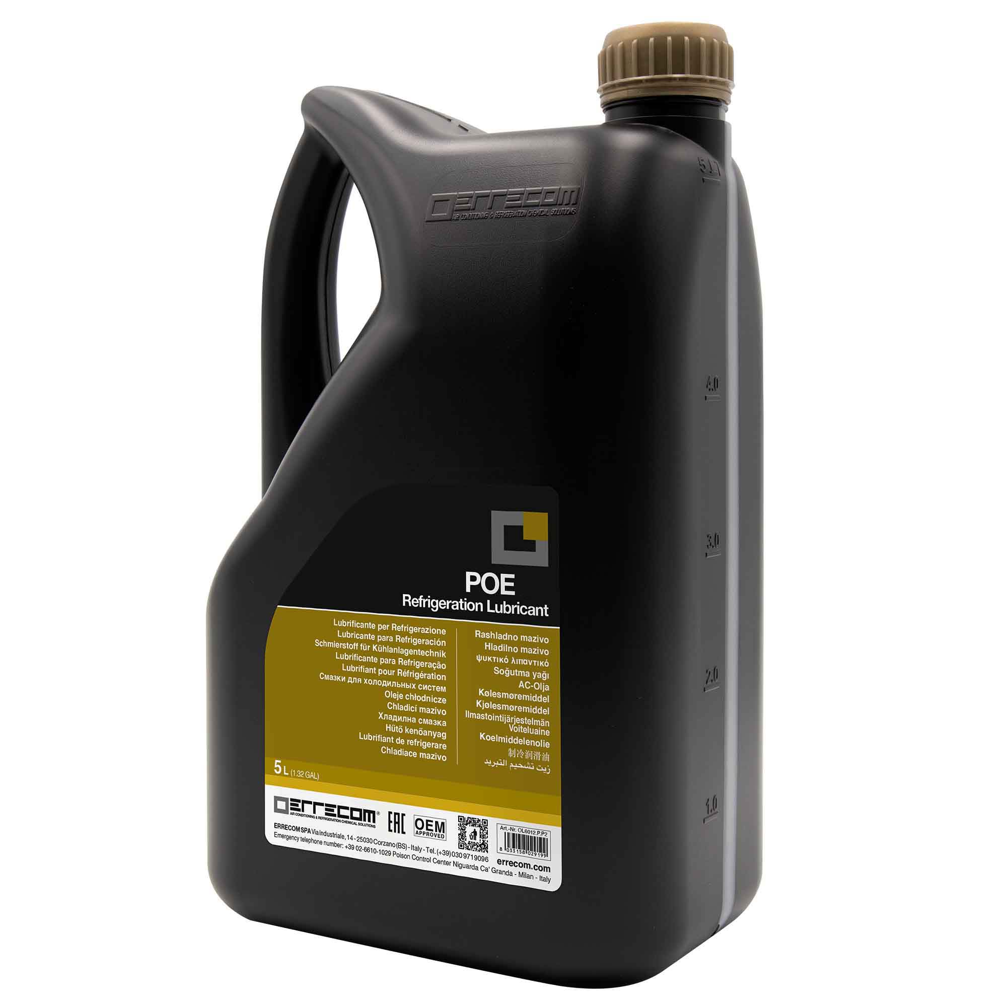 2 x R&AC Polyol Ester (POE) Errecom 55 Lubricating Oil - 5 Liter Kunststoffkanister. - Pack 2 Stück (insgesamt 10 Liter)