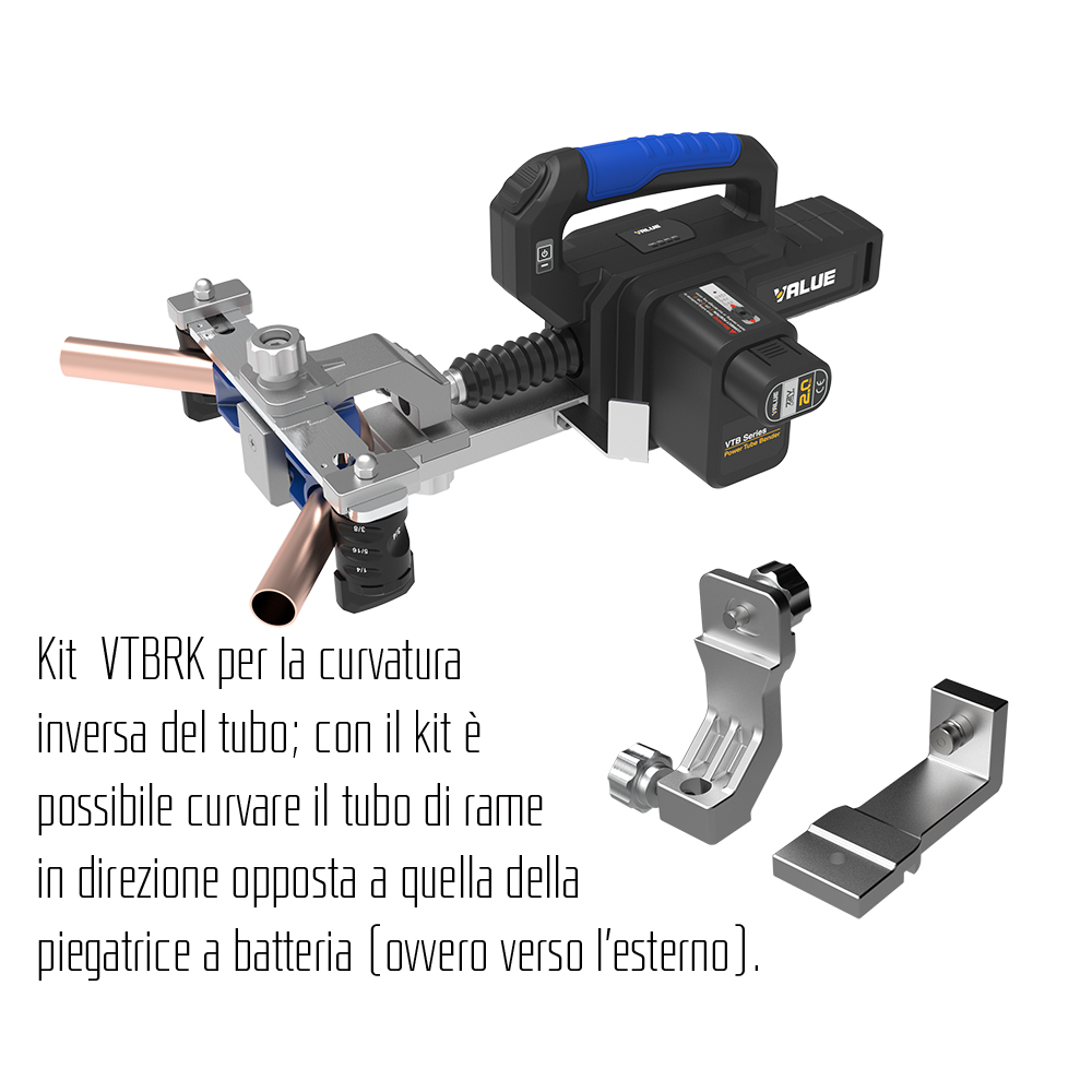 VTBRK Kupferrohr-Rückbiegesatz (Zubehör für VALUE VTB-22L Akku-Rohrbieger)