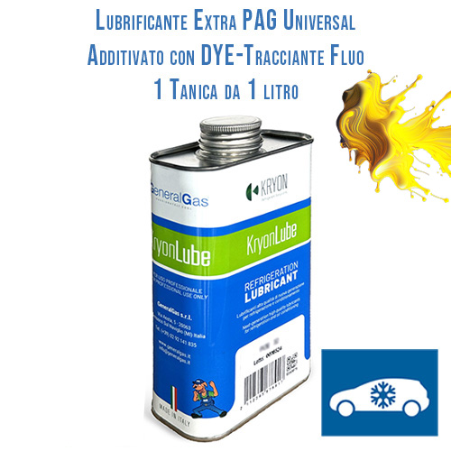 KryonLube EXTRA Universal PAG-Kfz-Schmierstoff mit fluoreszierendem Farbstoffzusatz – 1-Liter-Metalldose