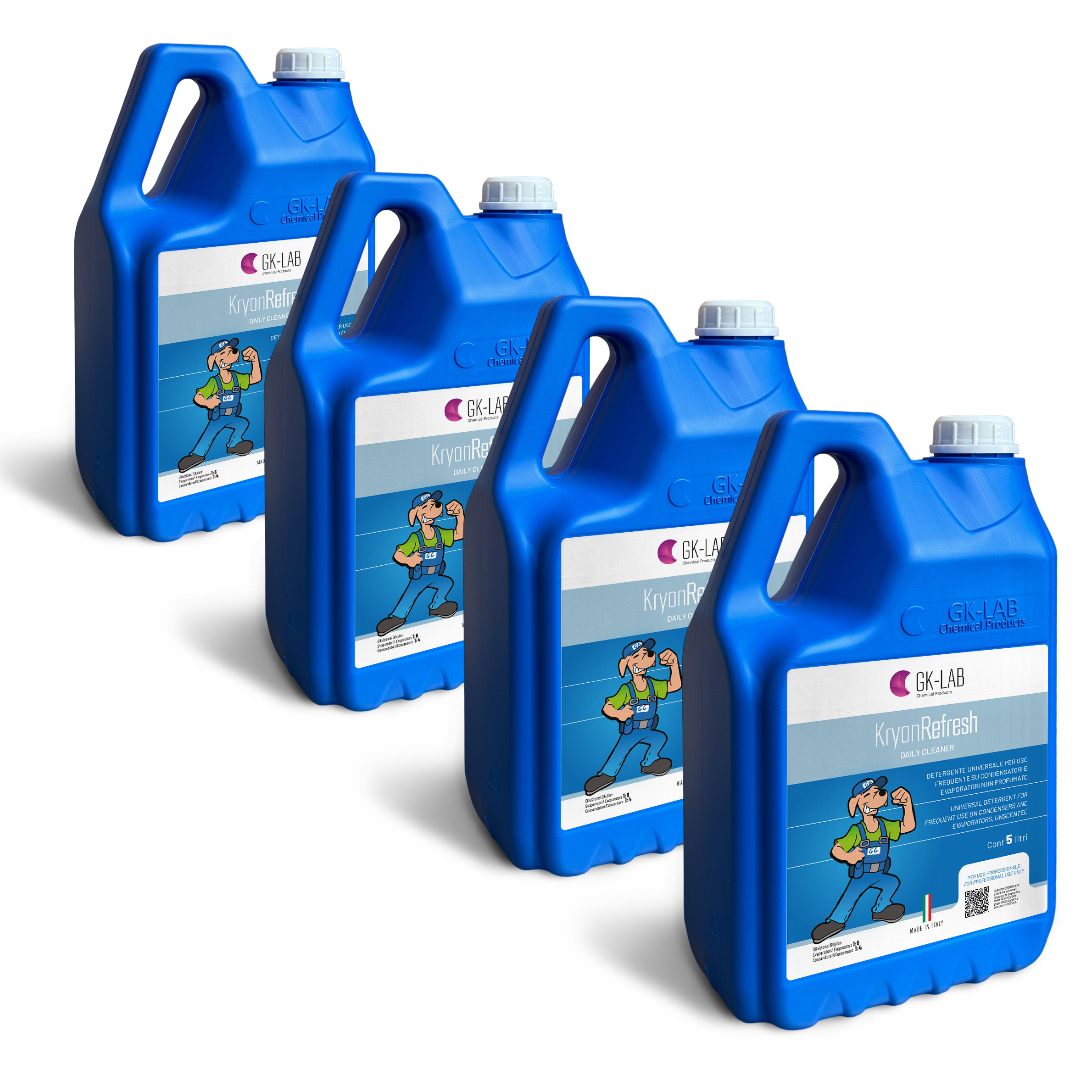 GK-Lab Daily Cleaner für Kondensatoren und Verdampfer Kryon Refresh – 4 Dosen à 5 Liter