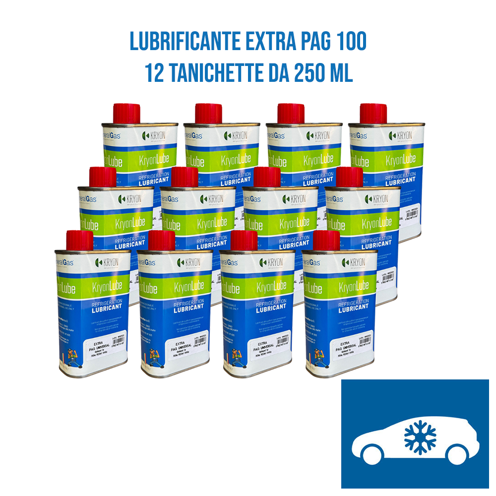 Schmiermittel KryonLube EXTRA PAG 100 AUTO – 12 Metallkanister à 250 ml